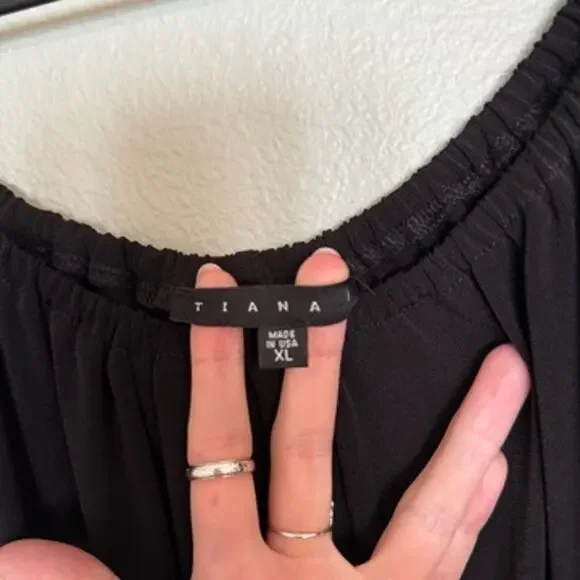 new tiana b black jumpsuit with tie size XL - Picture 3 of 5